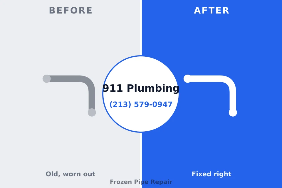 Before and after: plumbing repair Waverly, TN